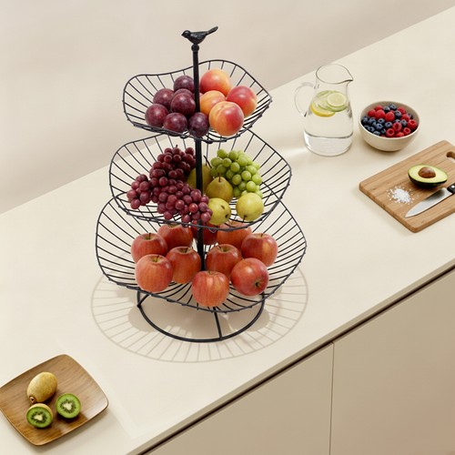 Schwarz etagen obst etagere - schwarz,