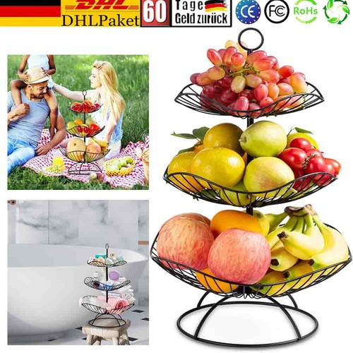 Stöckig obstkorb etagere - 3-stöckig,