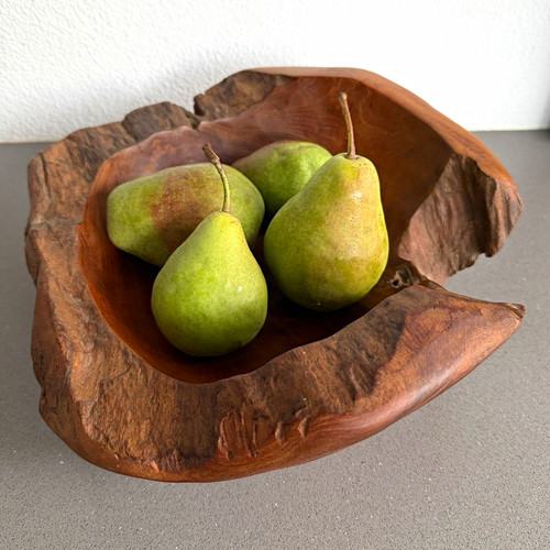 Rustikale obstschale aus - aus, holz
