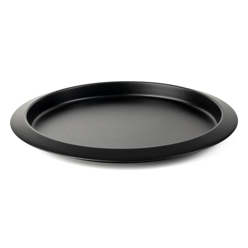 Metall tablett schwarz 35 cm - schwarz,