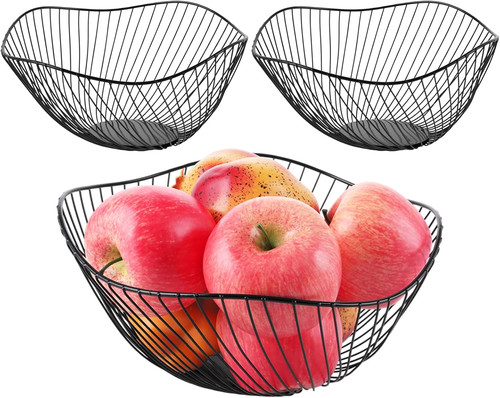 Obstschale set metall schwarz - set,